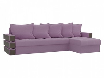 Угловой раскладной диван Венеция, Сиреневый (микровельвет) в Миассе