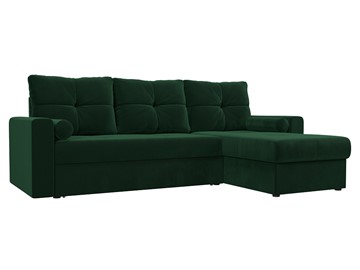 Угловой диван с оттоманкой Верона, Зеленый (Велюр) в Миассе