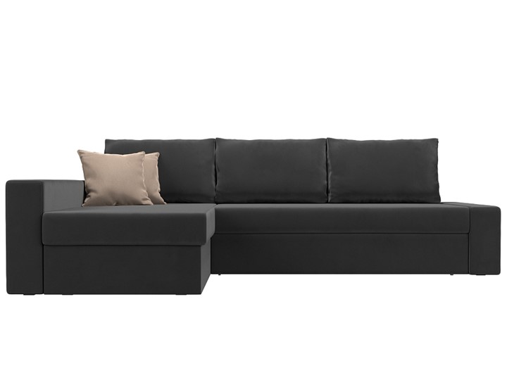 Угловой диван Версаль, Серый/Бежевый (велюр) в Миассе - изображение 1