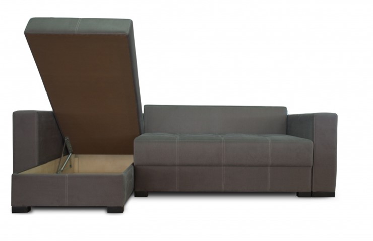 Угловой диван Fashion soft 210 (Uno grey + Brix latte) в Копейске - изображение 2