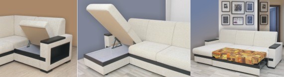 Угловой диван Эдельвейс ПН+П4+ДВ+Т в Магнитогорске - изображение 1