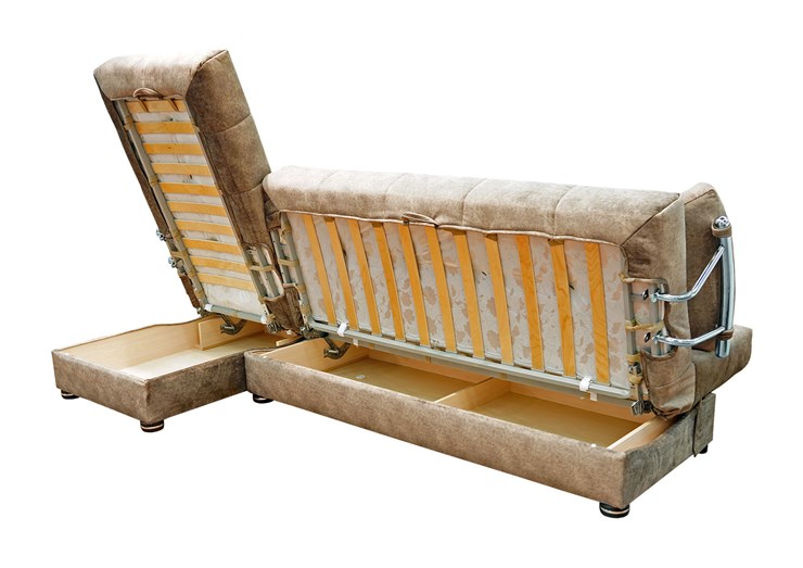 Угловой диван Милана 6 ДУ с хром. подлокотниками, НПБ в Челябинске - изображение 4