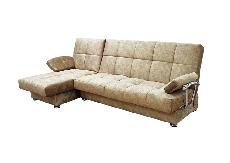 Угловой диван Милана 6 ДУ с хром. подлокотниками, НПБ в Миассе - изображение 2