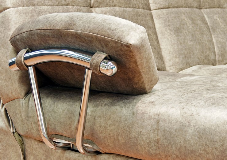 Угловой диван Милана 6 ДУ с хром. подлокотниками, НПБ в Миассе - изображение 6