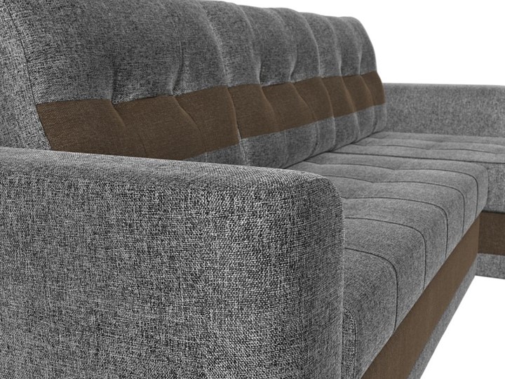 Угловой диван Честер, Серый/коричневый (рогожка) в Челябинске - изображение 3