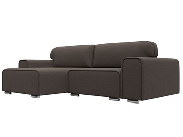 Угловой раскладной диван Лига-029, Амур коричневый (Рогожка) в Миассе