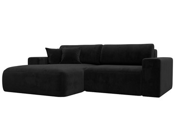 Угловой диван Лига-036 Классик, Черный (велюр) в Миассе