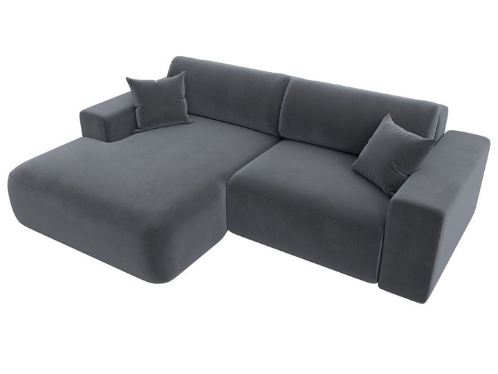 Угловой диван Лига-036 Классик, Серый (велюр) в Миассе - изображение 5