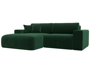 Угловой диван Лига-036 Классик, Зеленый (велюр) в Златоусте