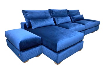 Угловой диван V-10-M ДУ (ПУФ2+Д4+ПС+ПС+ПУФ2), Memory foam в Миассе
