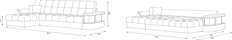 Угловой диван Женева 3 ДУ (НПБ) в Миассе - изображение 1