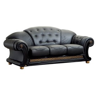 Прямой диван Versace (3-х местный) black в Магнитогорске