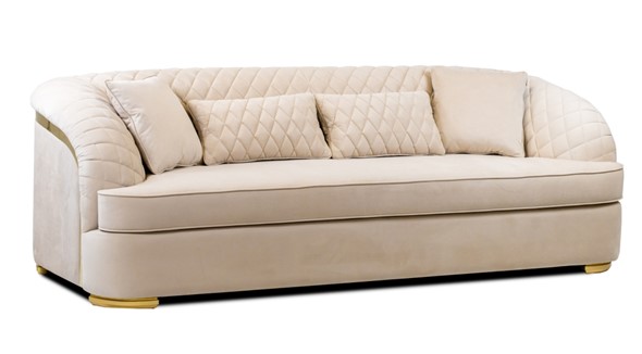 Прямой диван Бурже, с металлическим декором в Миассе - изображение