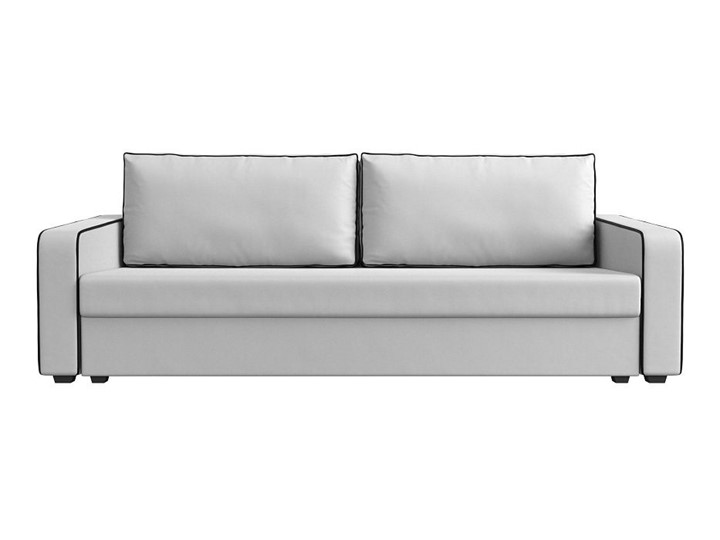 Прямой диван Лига-009, Белый\Черный (Экокожа) в Магнитогорске - изображение 7