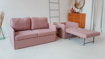 Набор мебели Амира розовый диван + кресло в Челябинске - предосмотр 4
