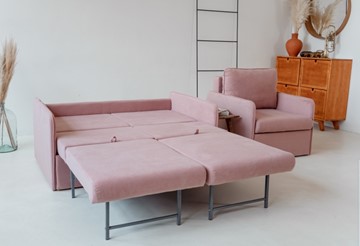 Набор мебели Амира розовый диван + кресло в Челябинске - предосмотр 5