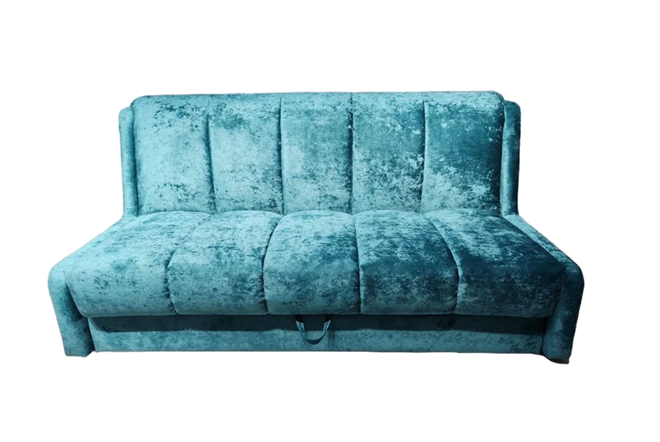 Прямой диван Аккордеон-Кровать 1,55 с каретной утяжкой, полоска (ППУ) в Челябинске - изображение 3