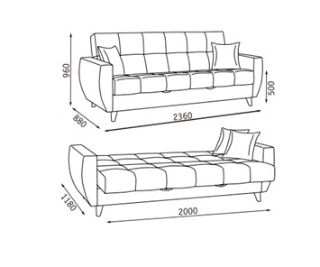 Прямой диван Бетти  2 БД в Копейске - предосмотр 22