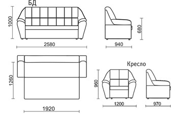 Прямой диван Блистер БД в Челябинске - предосмотр 7