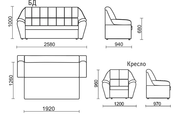 Прямой диван Блистер БД в Копейске - изображение 7