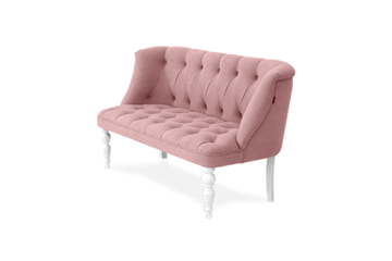 Прямой диван Бриджит розовый ножки белые в Челябинске