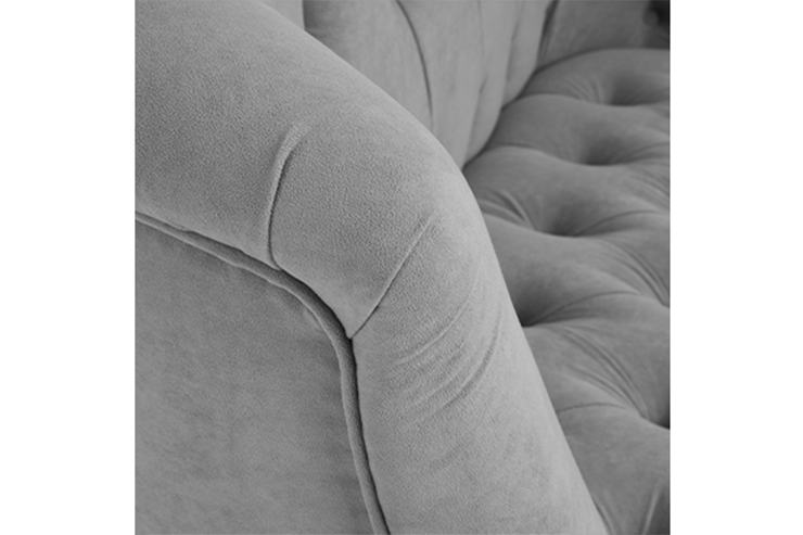 Прямой диван Бриджит серый ножки коричневые в Челябинске - изображение 5