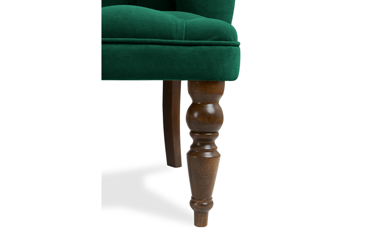 Прямой диван Бриджит зеленый ножки коричневые в Челябинске - изображение 4