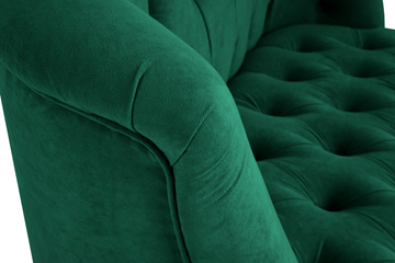 Прямой диван Бриджит зеленый ножки коричневые в Челябинске - предосмотр 6