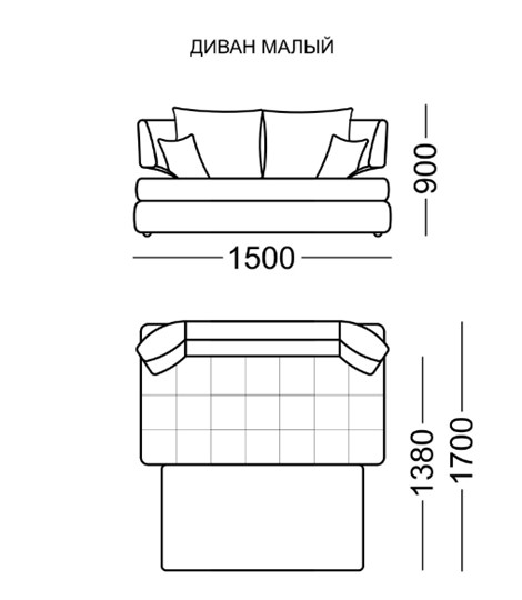 Прямой диван Бруно Элита 50Б малый в Челябинске - изображение 2