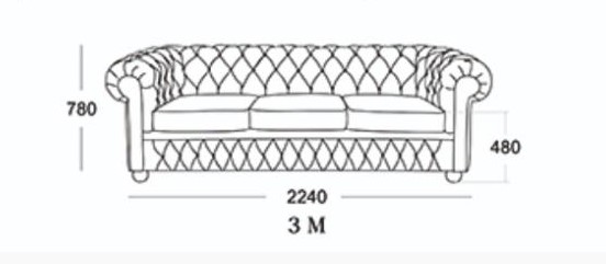 Прямой диван Честер 3М (седафлекс) в Копейске - изображение 9