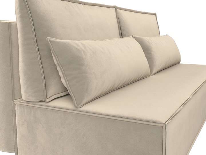 Прямой диван Фабио Лайт, Бежевый (микровельвет) в Магнитогорске - изображение 5