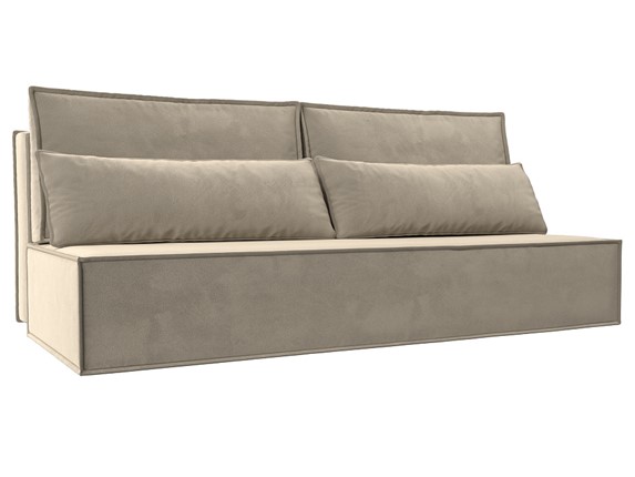 Прямой диван Фабио Лайт, Бежевый (микровельвет) в Магнитогорске - изображение