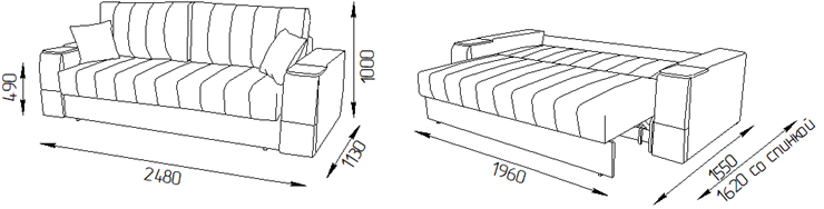 Прямой диван Камелот 4 (НПБ) в Златоусте - изображение 6