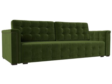 Прямой диван Лига-002 НПБ, Зеленый (Микровельвет) в Миассе