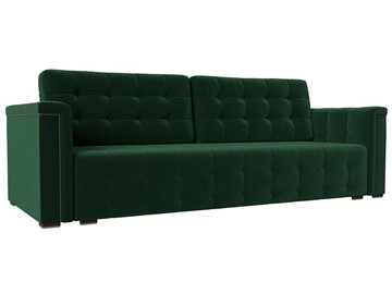 Прямой диван Лига-002 НПБ, Зеленый (велюр) в Миассе