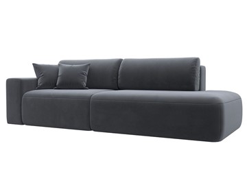 Прямой диван Лига-036 Модерн, Серый (велюр) в Миассе