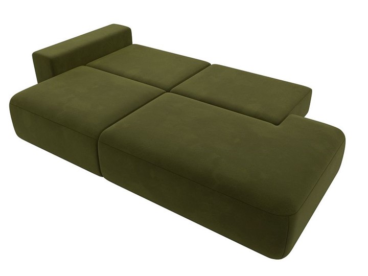 Прямой диван Лига-036 Модерн, Зеленый (Микровельвет) в Челябинске - изображение 3