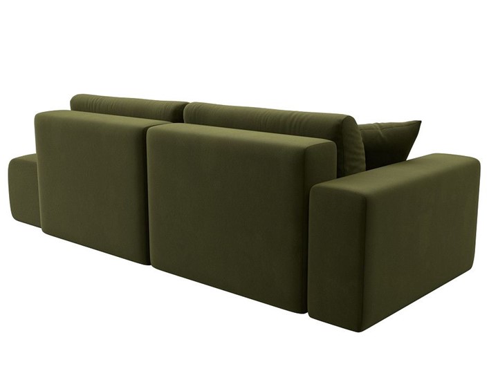 Прямой диван Лига-036 Модерн, Зеленый (Микровельвет) в Челябинске - изображение 5