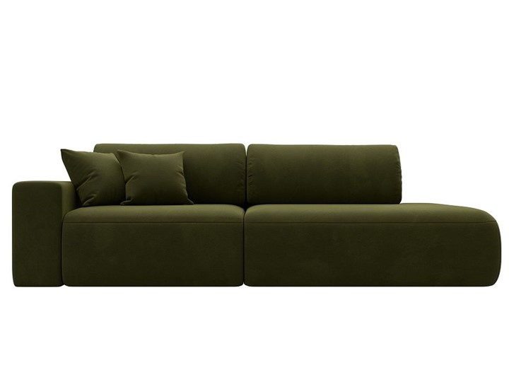 Прямой диван Лига-036 Модерн, Зеленый (Микровельвет) в Челябинске - изображение 8