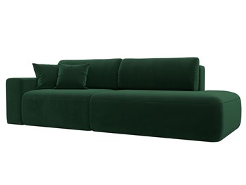 Прямой диван Лига-036 Модерн, Зеленый (велюр) в Челябинске
