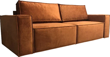 Прямой диван Лофт БЛ2-БП2 (Ремни/Еврокнижка) в Копейске - предосмотр 1