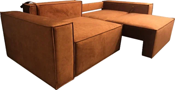 Прямой диван Лофт БЛ2-БП2 (Ремни/Еврокнижка) в Копейске - предосмотр 2