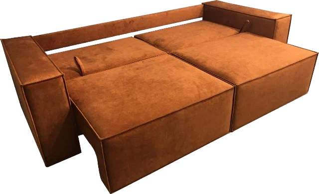 Прямой диван Лофт БЛ2-БП2 (Ремни/Еврокнижка) в Копейске - изображение 3