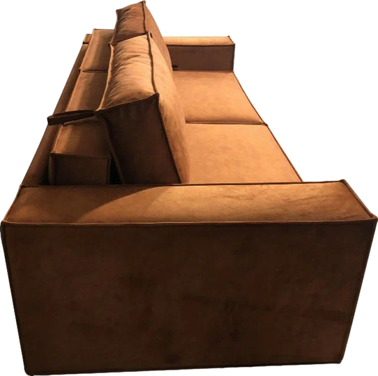 Прямой диван Лофт БЛ2-БП2 (Ремни/Еврокнижка) в Копейске - изображение 4