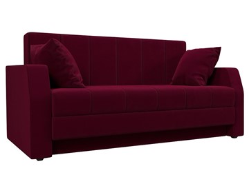 Прямой диван Малютка, Бордовый (микровельвет) в Копейске