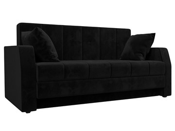Прямой диван Малютка, Черный (велюр) в Миассе