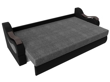 Прямой диван Меркурий еврокнижка, Серый/черный (рогожка/экокожа) в Миассе - предосмотр 5
