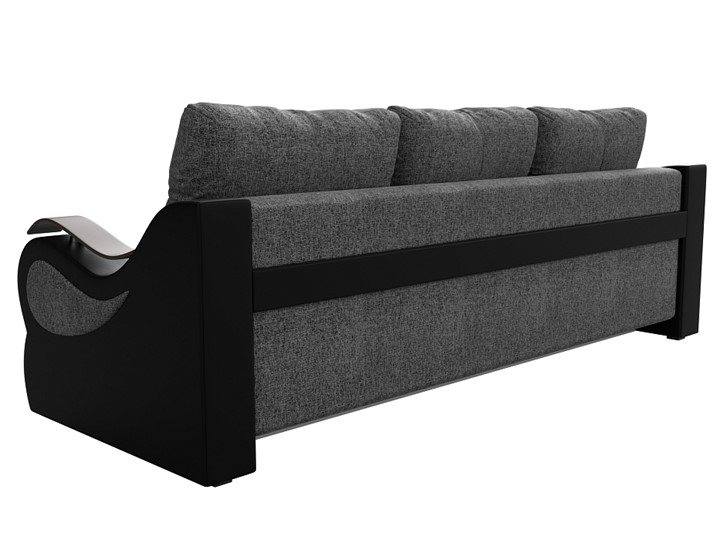 Прямой диван Меркурий еврокнижка, Серый/черный (рогожка/экокожа) в Миассе - изображение 6