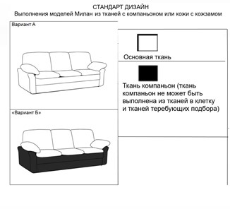 Прямой диван Милан 3-местный, Седафлекс в Челябинске - предосмотр 15