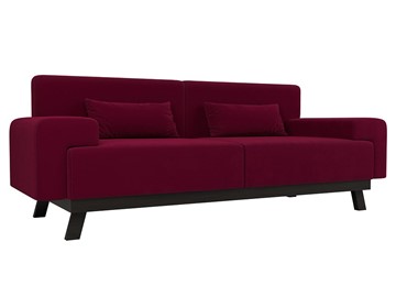 Прямой диван Мюнхен, Бордовый (микровельвет) в Миассе